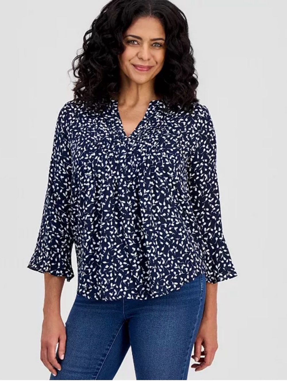 Style & Co
Women's Printed Pintuck Ruffle Sleeve Top
